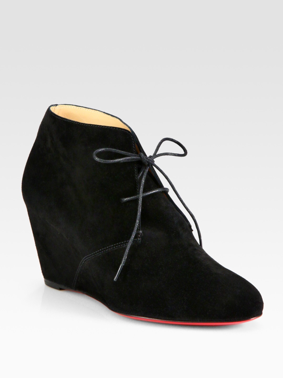 louboutin black suede boots