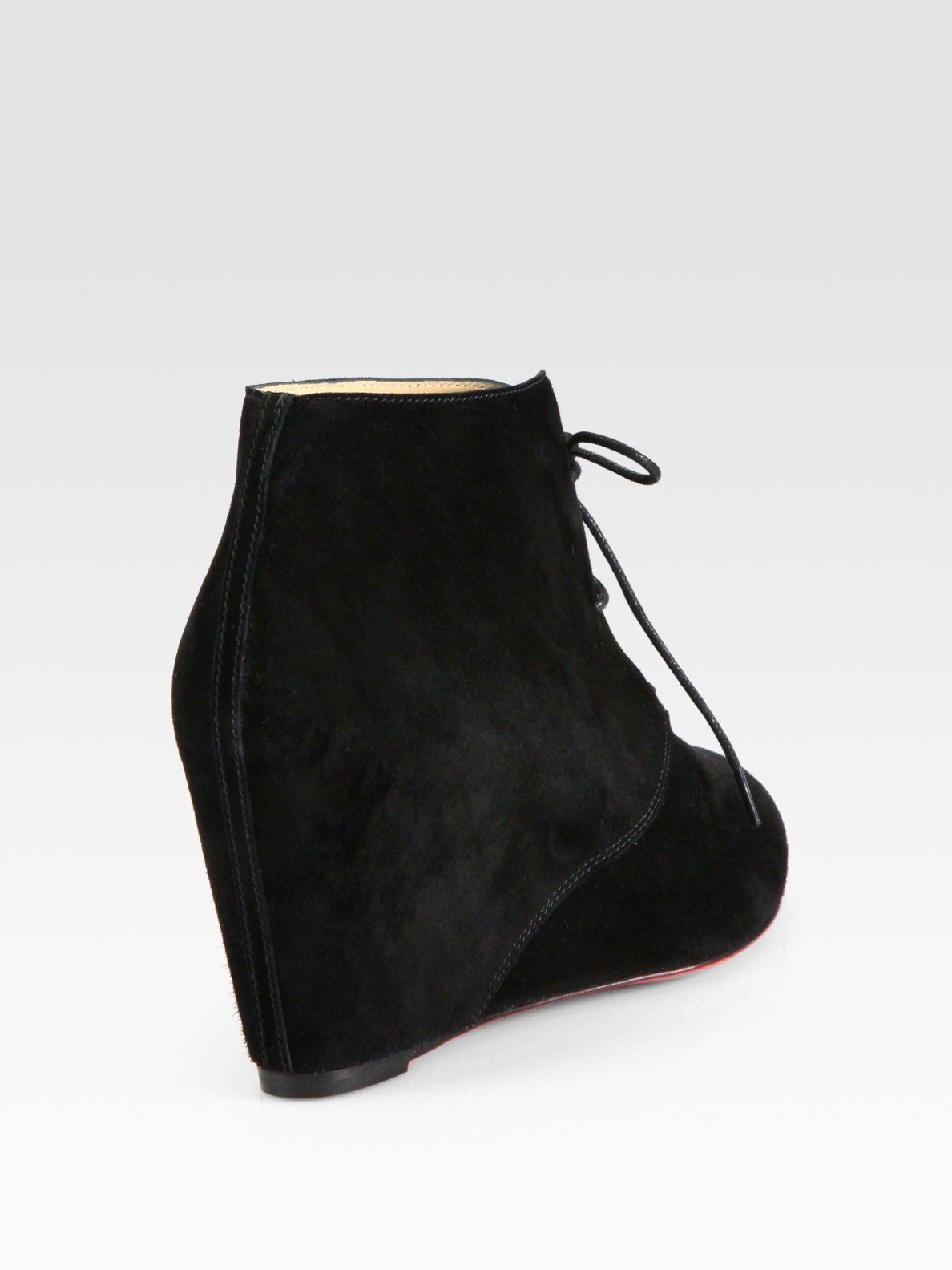 louboutin black suede boots
