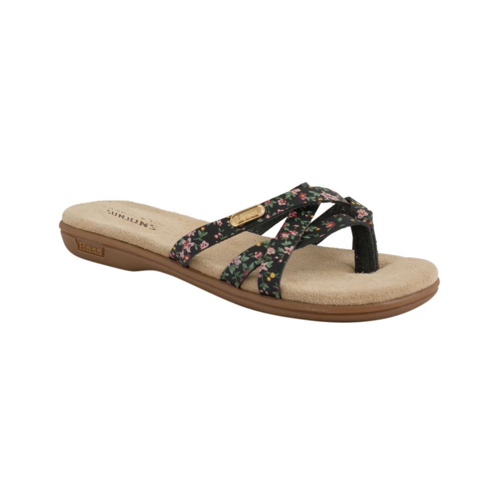G.H.BASS Sharon Flat Thong Sandals in Black/Pink (Black) Lyst