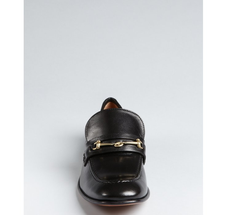 Lyst - Céline Black Leather Horsebit Loafers in Black