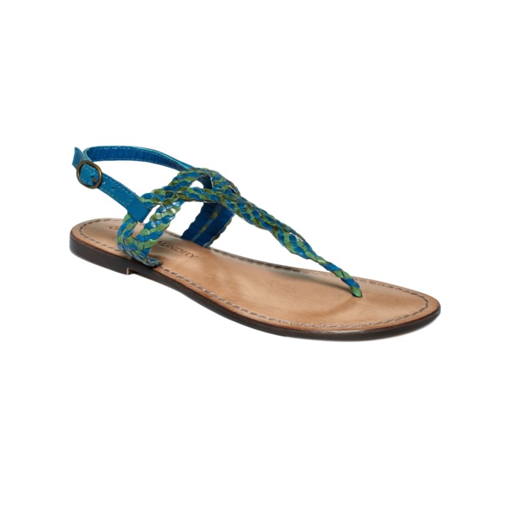 Chinese Laundry Native Flat Sandals in Blue (cobalt blue/emerald green ...