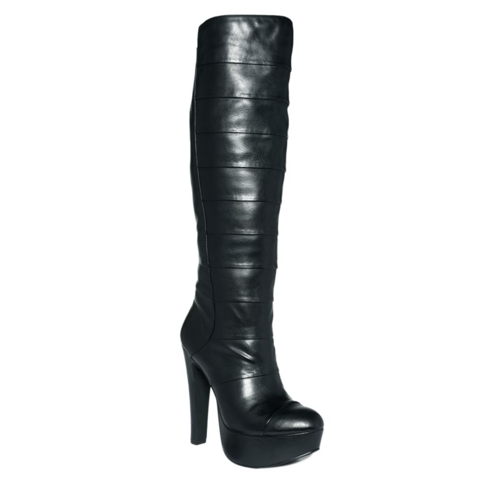 Jessica Simpson Aura Platform Boots in Black | Lyst