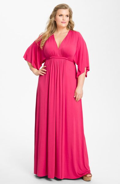 Rachel Pally White Label Long Caftan Dress in Pink (strawberry monsoon ...