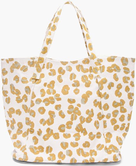 A.p.c. Leopard Print Beach Bag in Beige (leopard) | Lyst