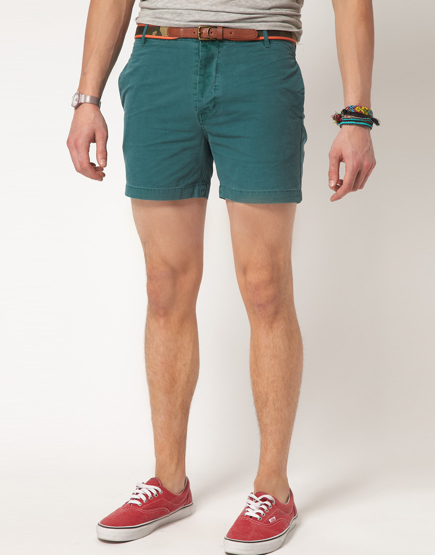 ASOS Asos Short Chino Shorts in Green for Men | Lyst