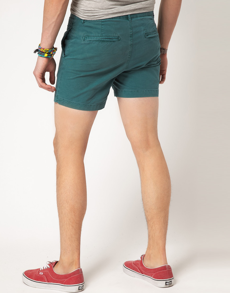 ASOS Asos Short Chino Shorts in Green for Men | Lyst