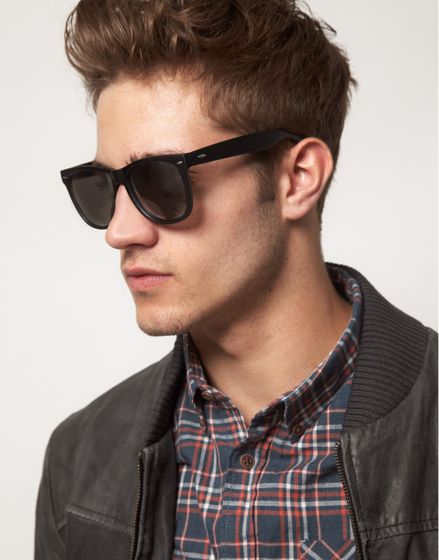 ASOS Asos Large Wayfarer Sunglasses in Black for Men | Lyst