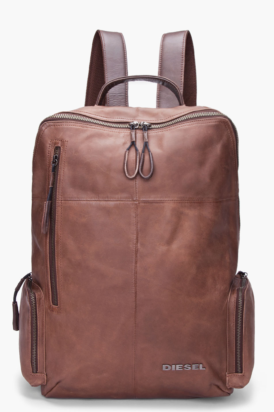 Brown Leather Forward Backpack Brown Leather Forward Backpack
