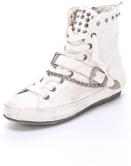 Sam Edelman Alexander High Top Sneakers in White | Lyst