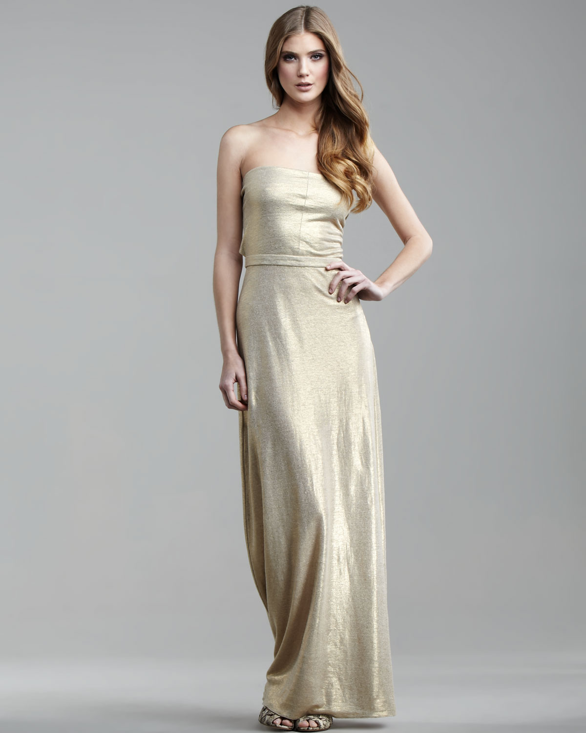 gold linen dress
