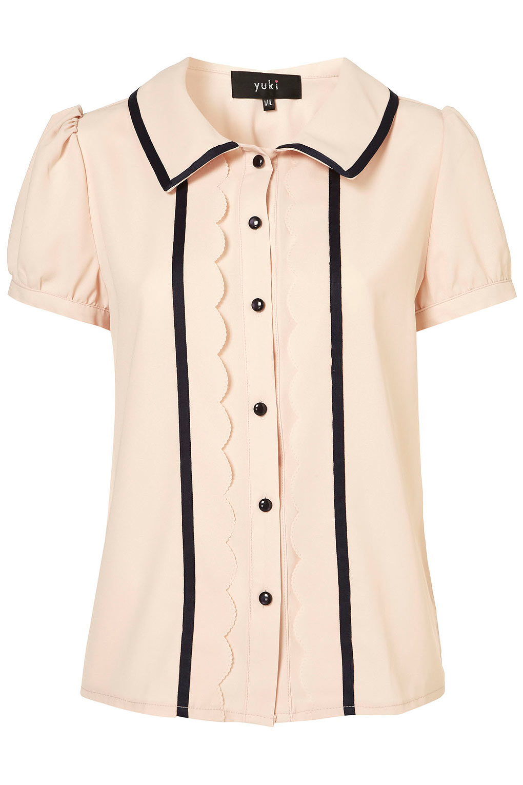 topshop trim blouse by yuki in pink lyst topshop trim blouse by yuki in pink lyst