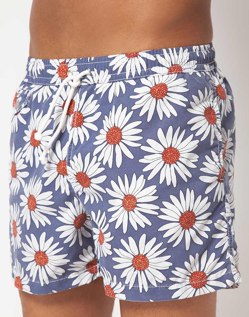 flower swim shorts
