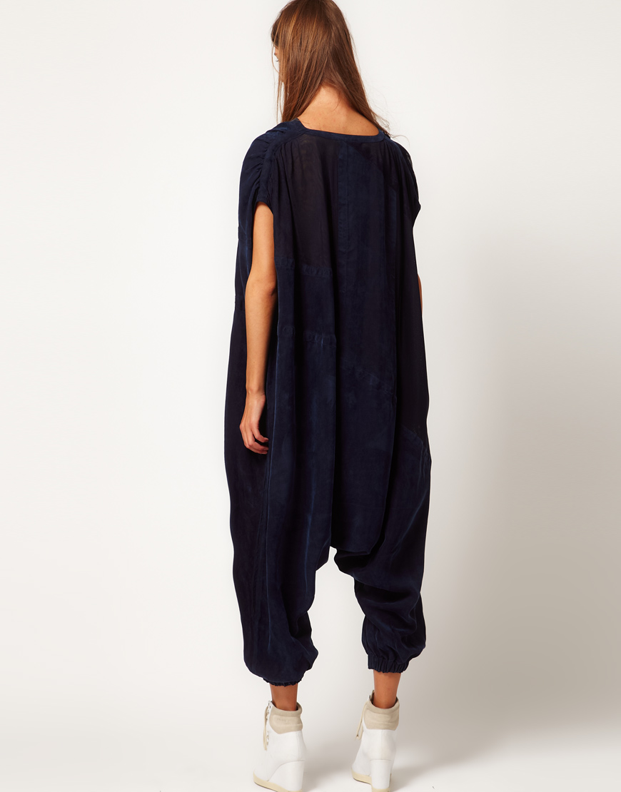 ASOS Oversized Jumpsuit in Navy (Blue) Lyst