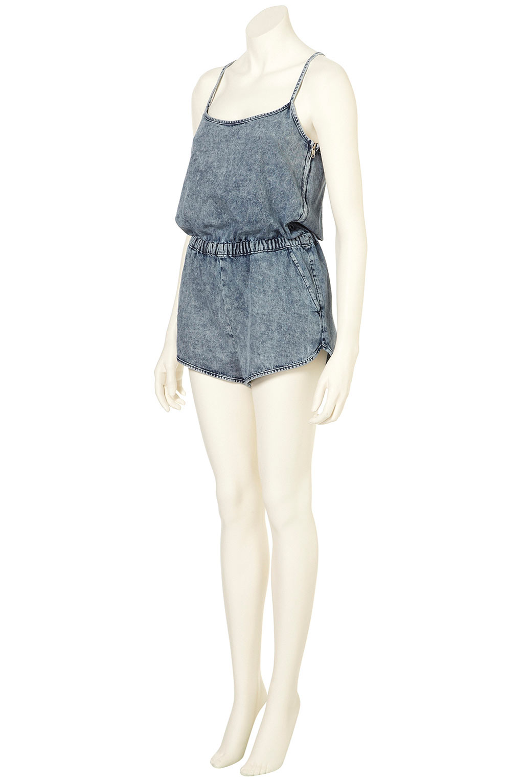 topshop denim playsuit