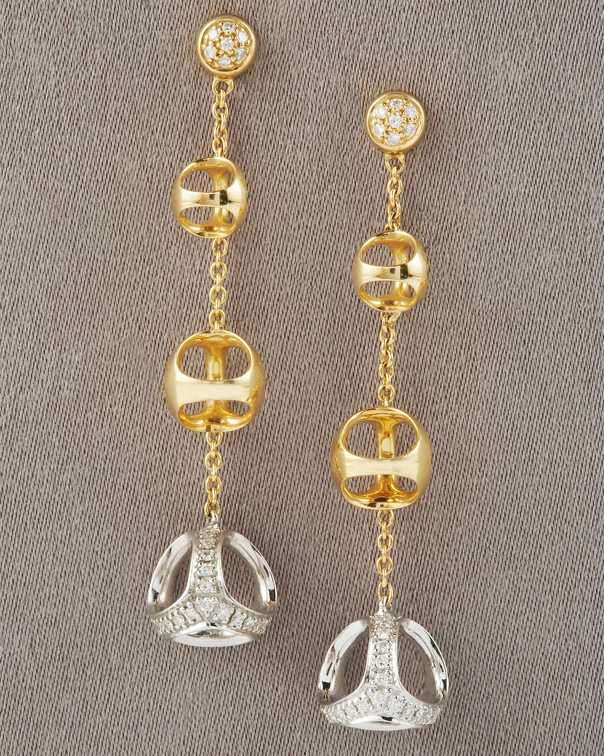 Lyst Di Modolo Triadra Diamond Earrings In Metallic Gallery