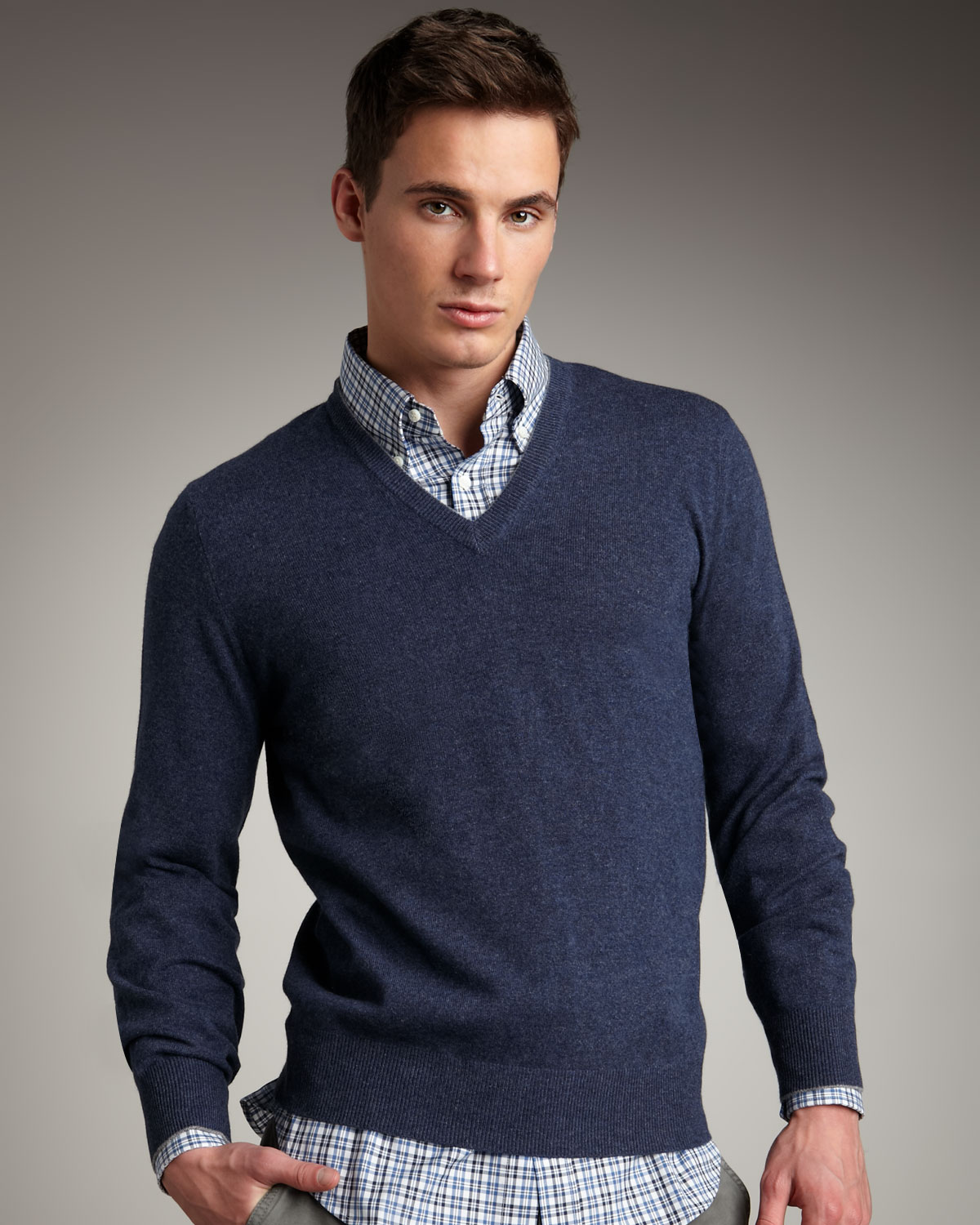 blue cashmere sweater mens