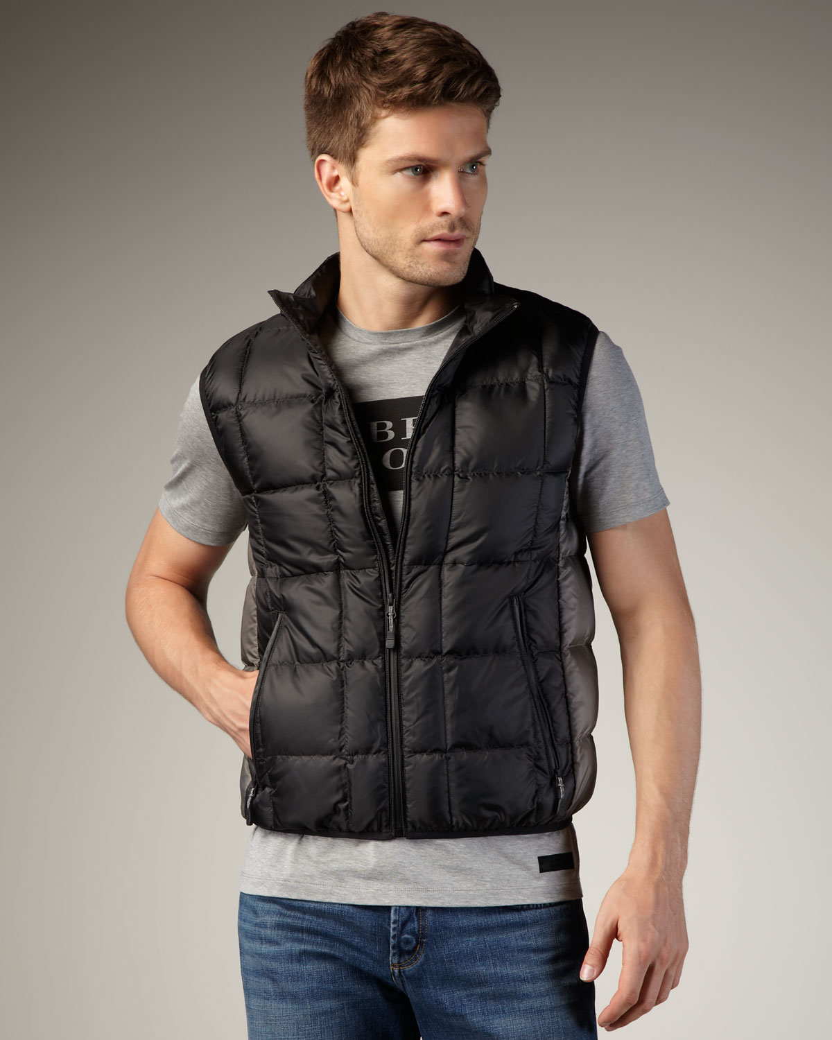 burberry vest black
