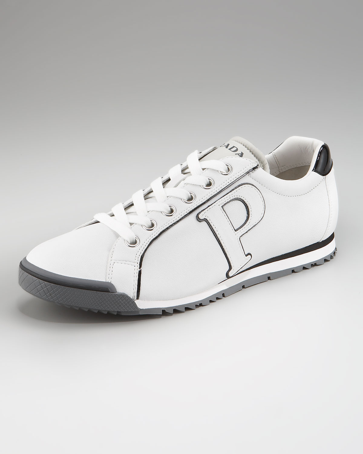 Prada P Logo Sneaker in White for Men - Lyst