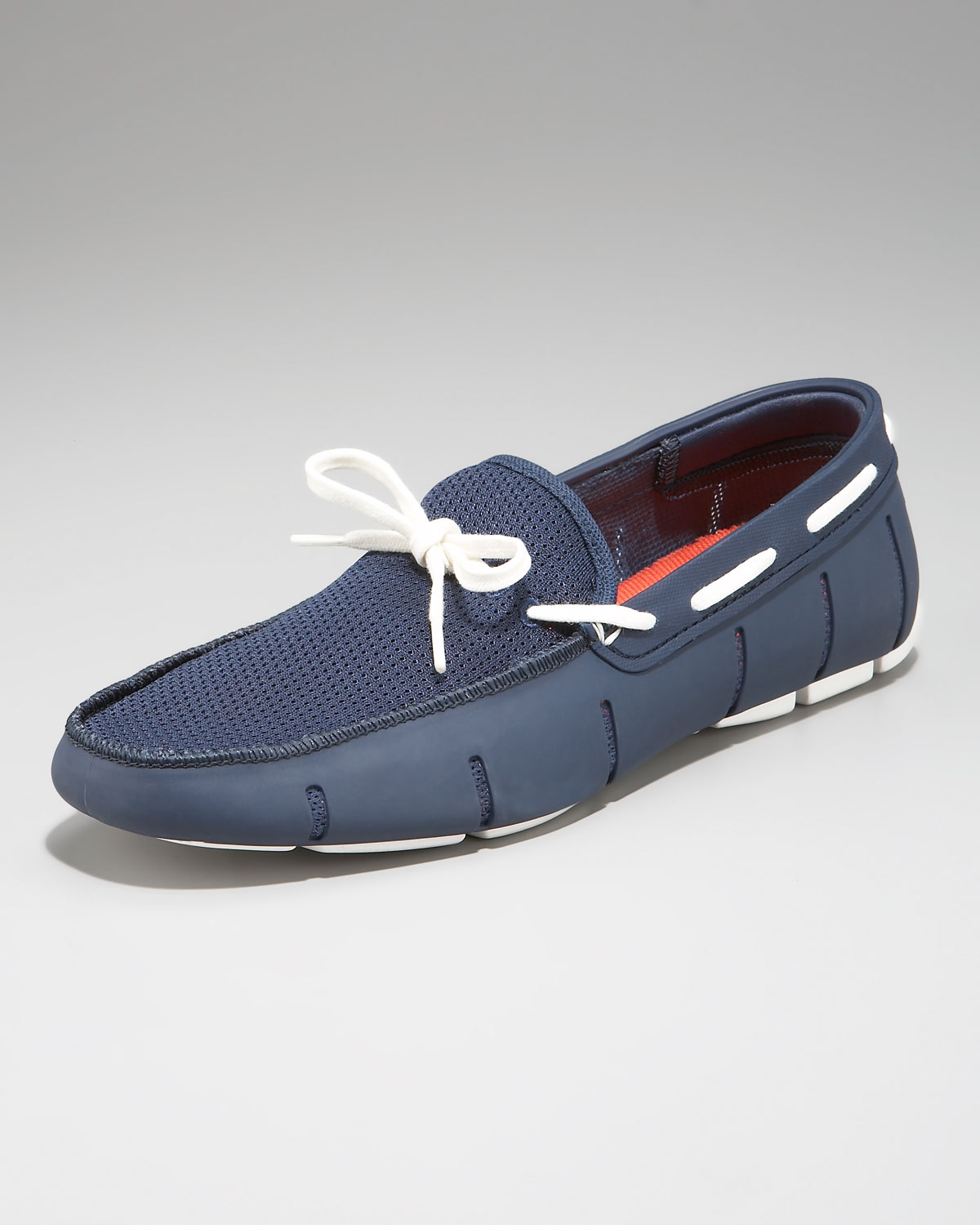 Swims Lace-up Rubber Loafer, Navy in 