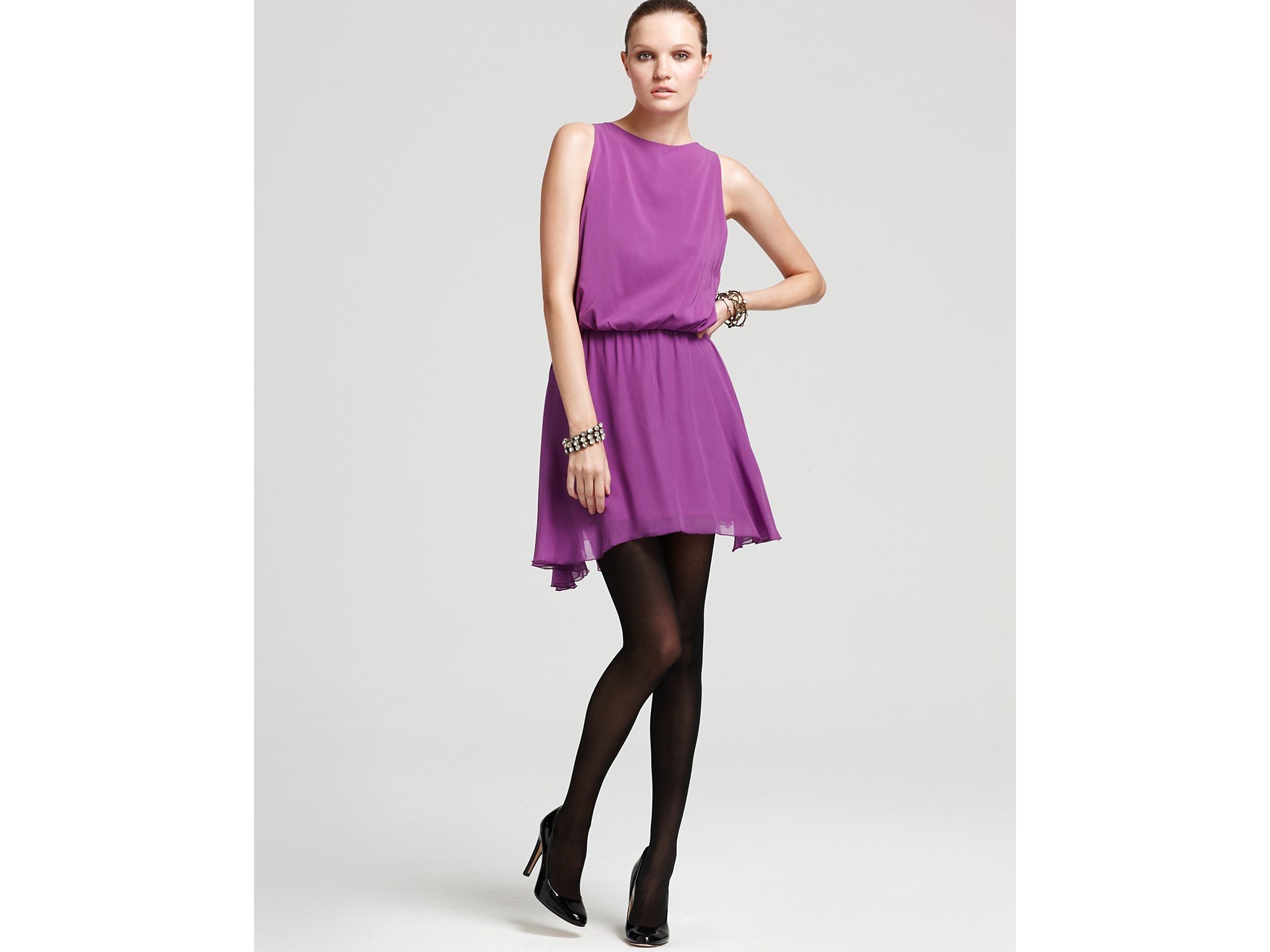alice and olivia purple dress