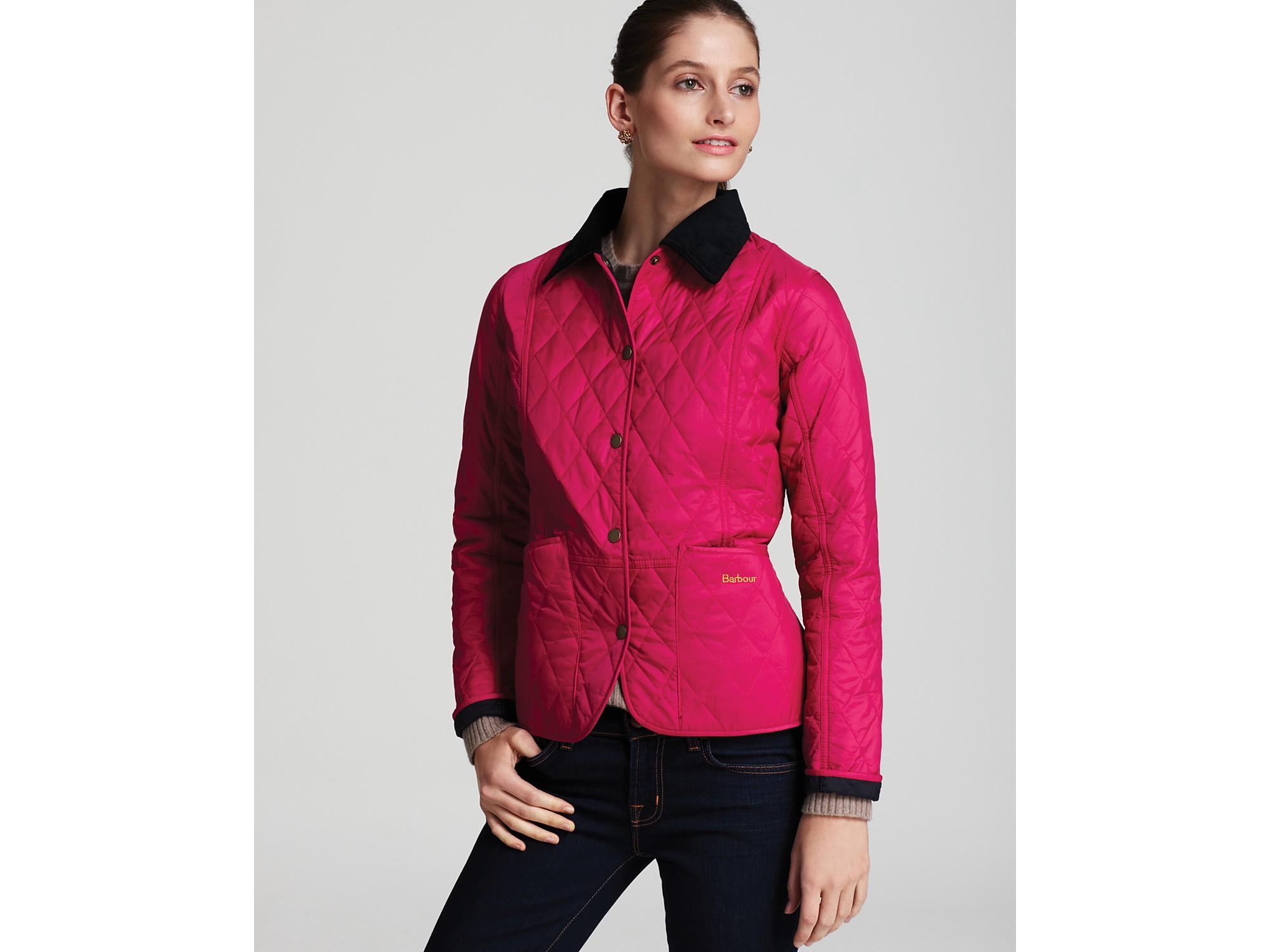 Barbour Summer Liddesdale Quilted Jacket in Pink | Lyst