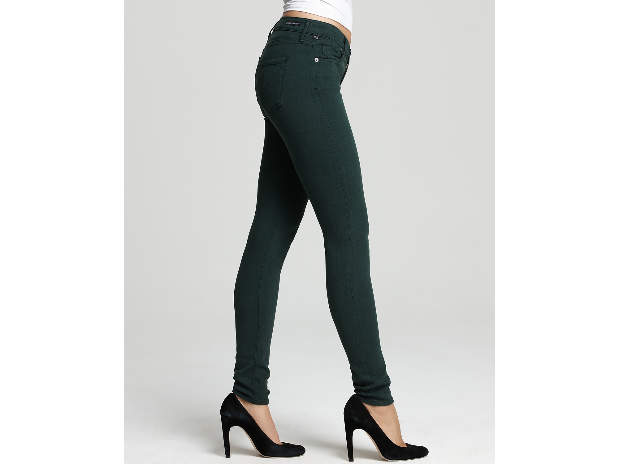 forest green skinny jeans
