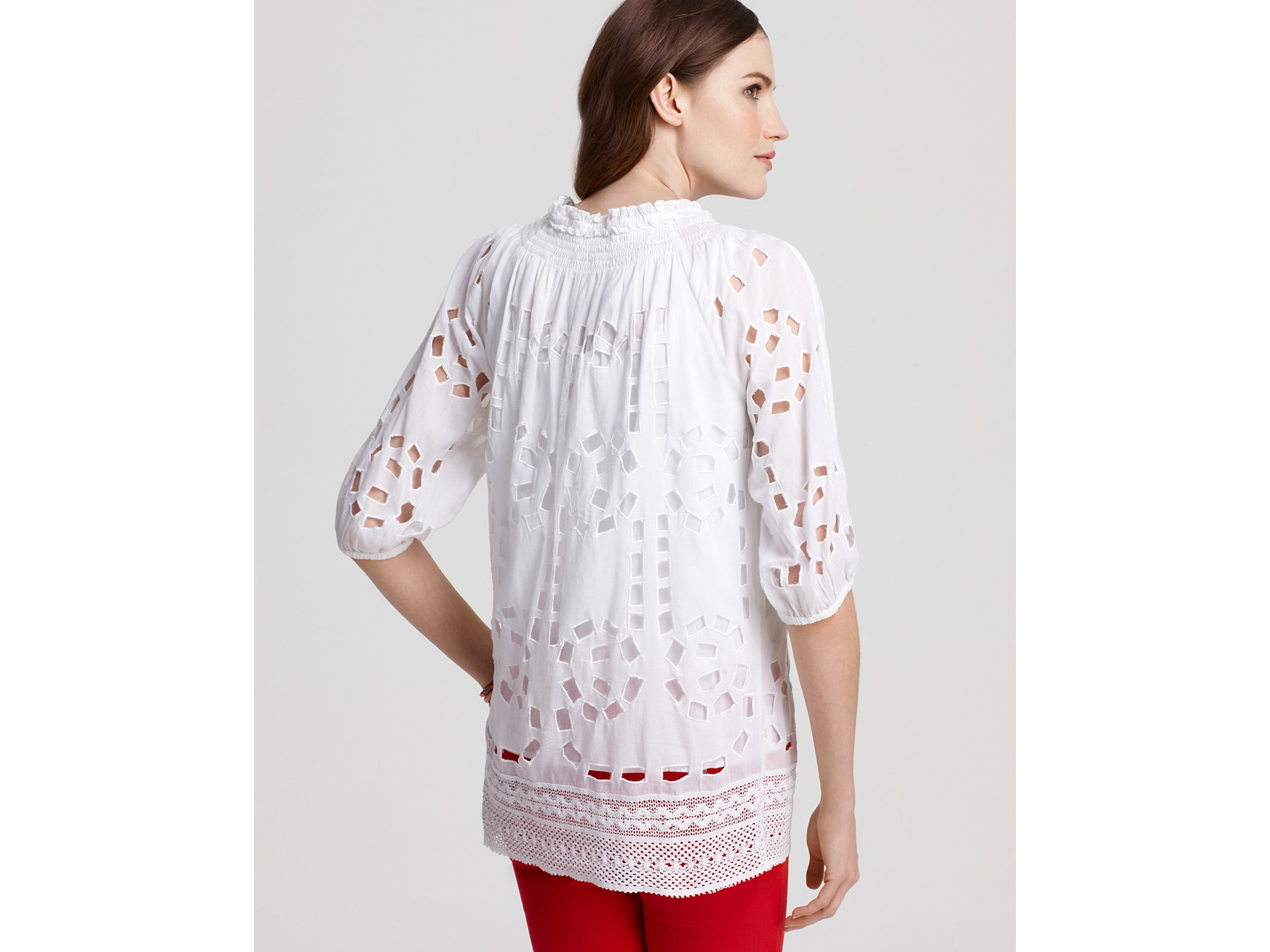 michael kors eyelet top