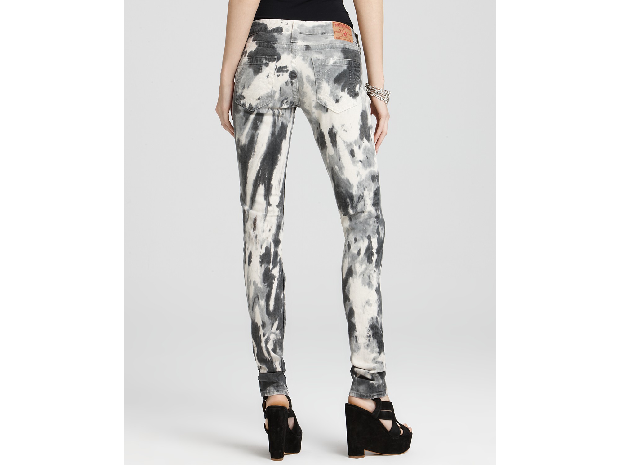 True Religion Jeans Stella Tie Dye Skinny Jeans in Black Lyst