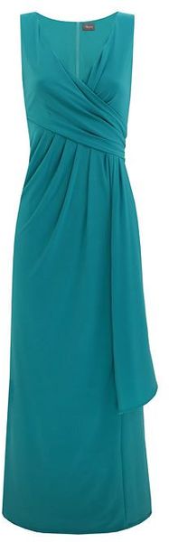 Alexon Turquoise Maxi Grecian Dress in Blue (turquoise) | Lyst
