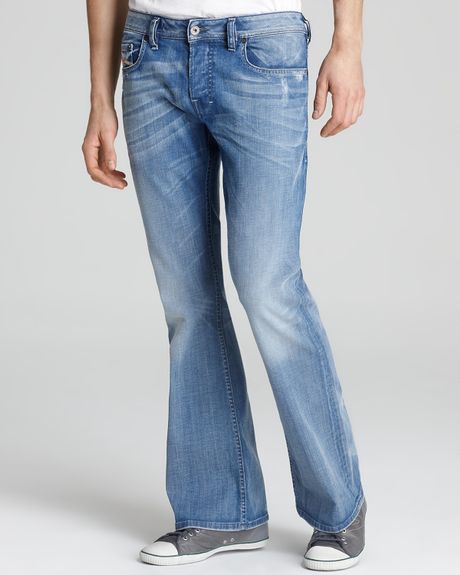 Ash Regular Fit Bootcut Jeans in Light Blue Wash in Blue for Men | Lyst