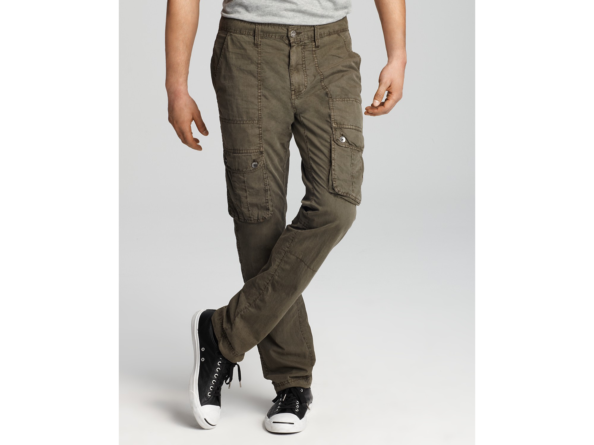 Fremmed digital Stejl Converse Black Canvas Slim Fit Cargo Pants in Green for Men | Lyst