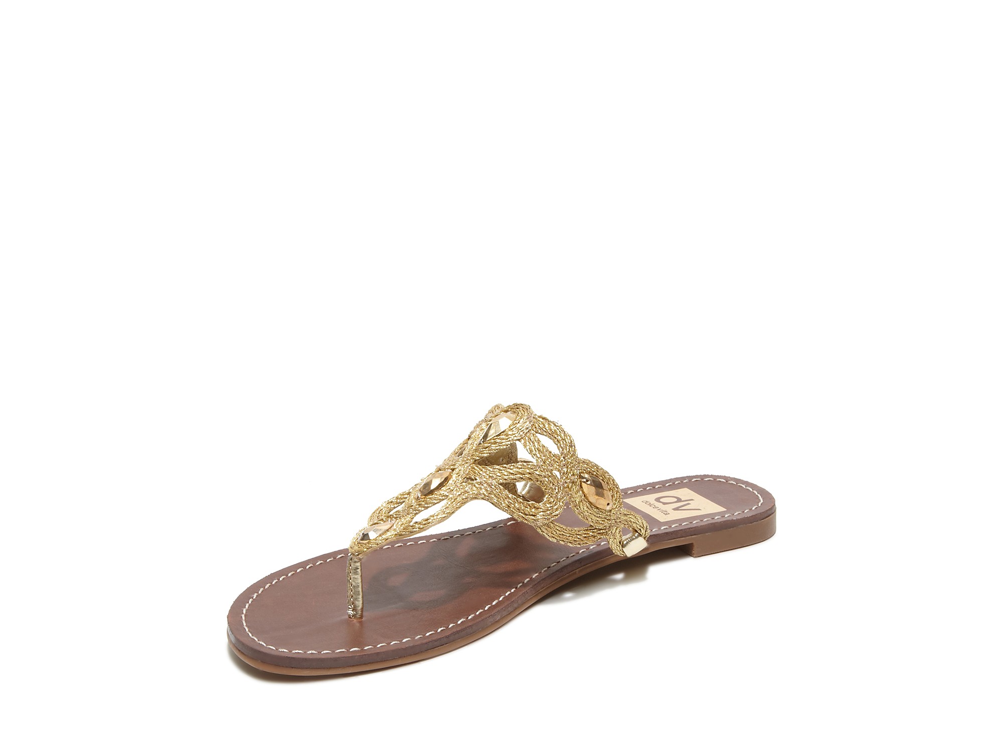 Dolce Vita Dv Sandals Sabra Thong in Gold (Black) - Lyst