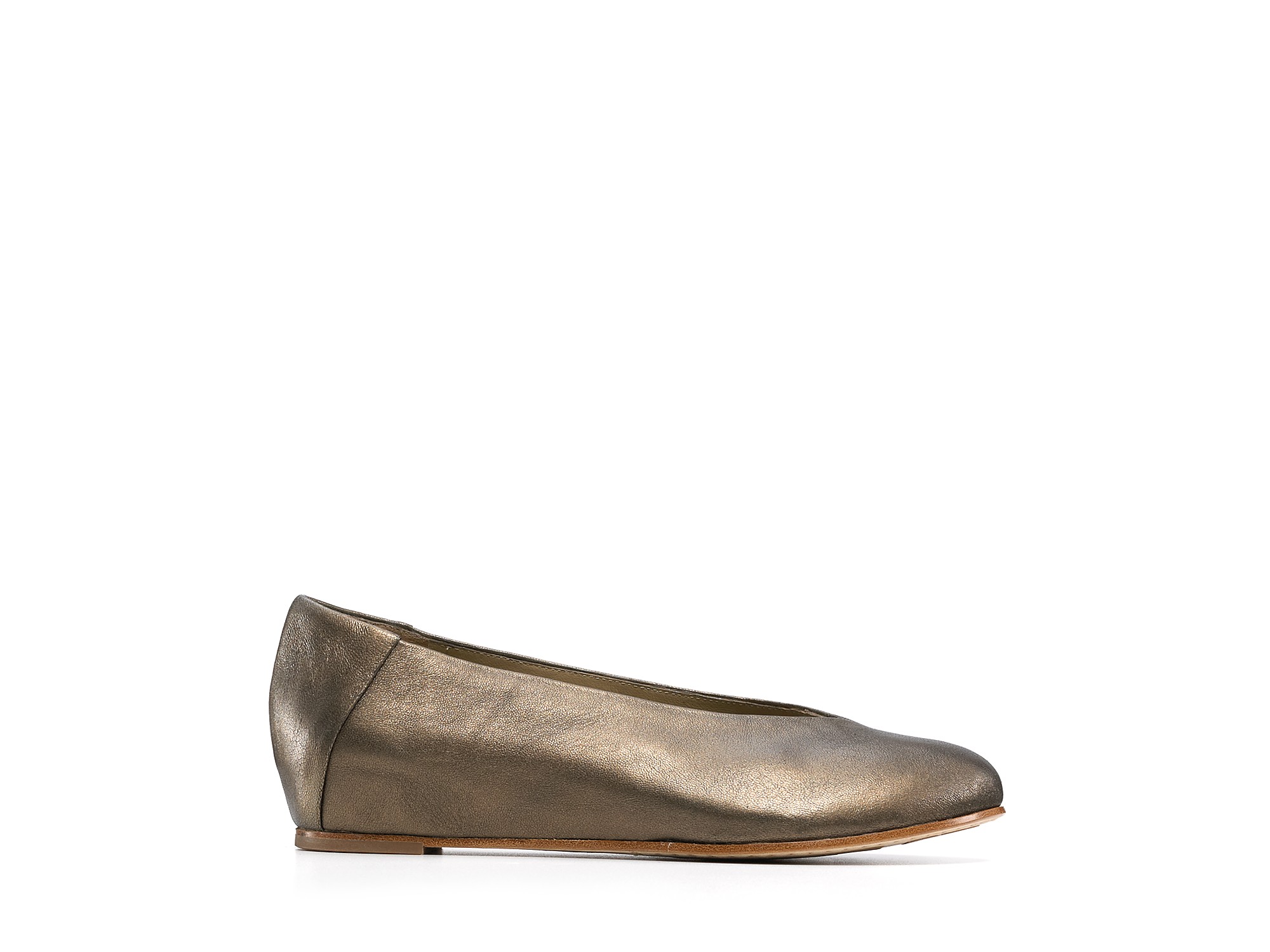 Eileen Fisher Flats Hidden Wedge Ballet in Antique Gold Leather
