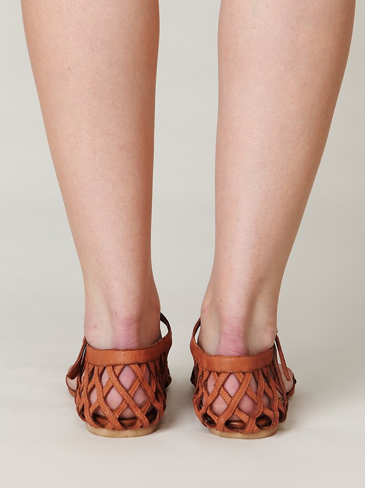 tan lattice sandals
