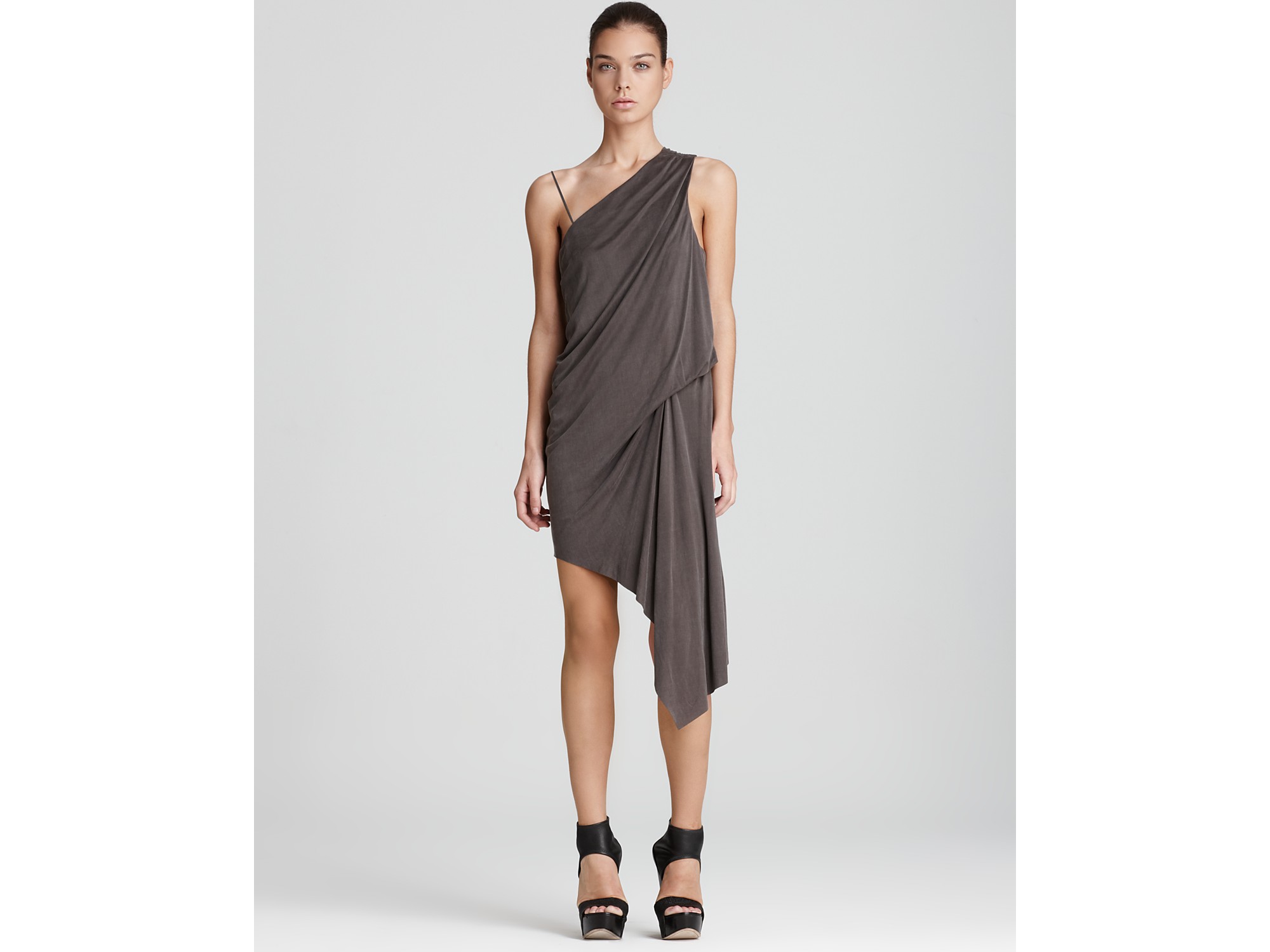 helmut lang one shoulder dress