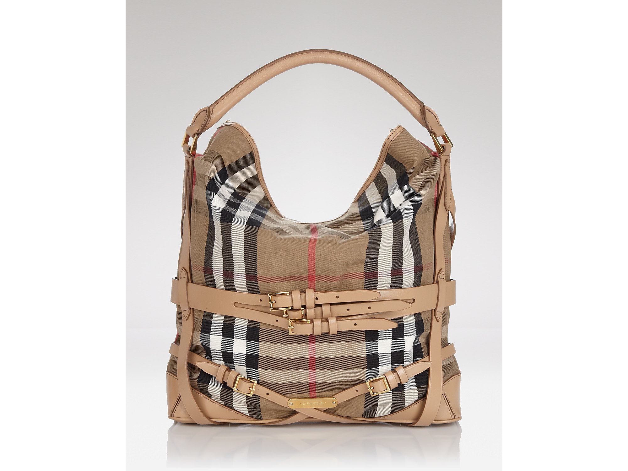 Lyst Hobo Burberry Bridle House Check Gosford In Natural Gallery