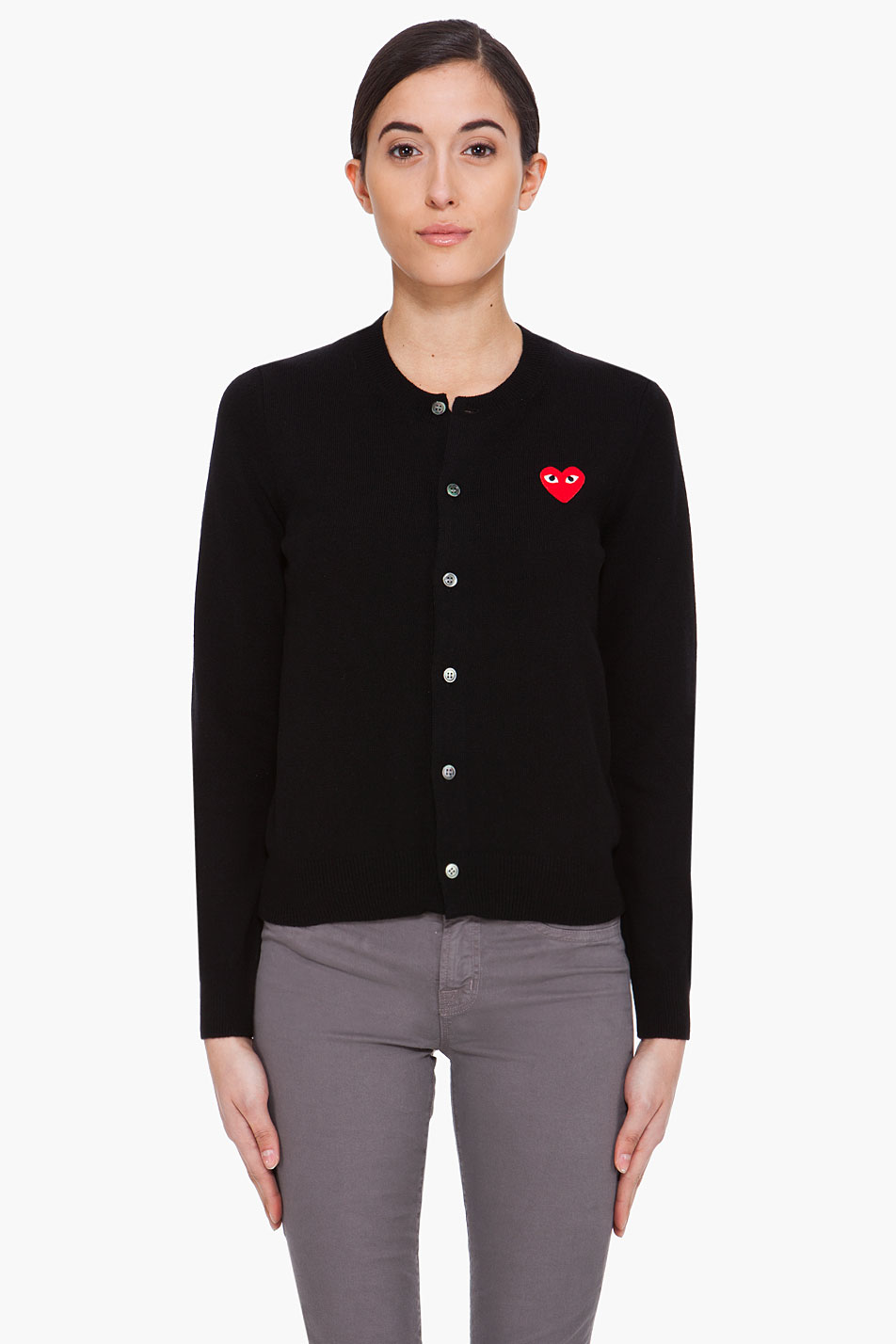 Lyst - Play Comme Des Garçons Black Heart Emblem Cardigan in Black