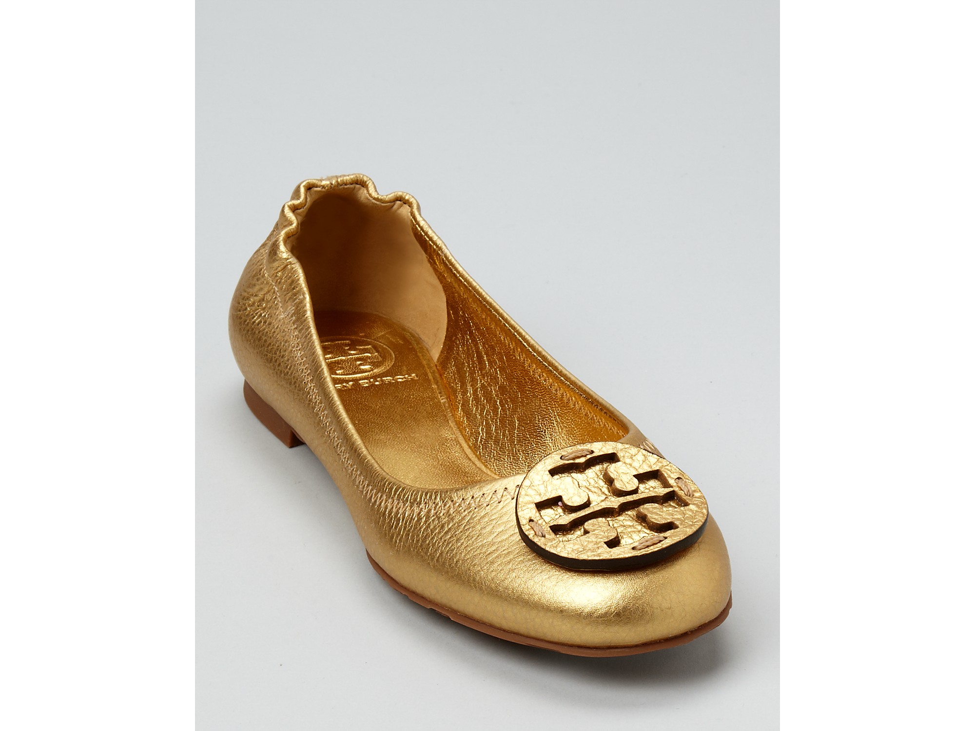 tory burch reva tumbled leather flats