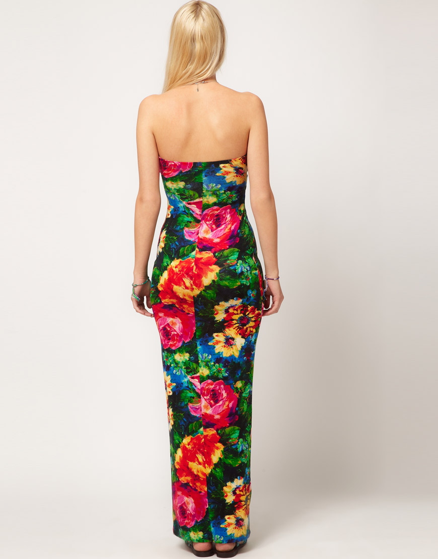 Lyst - Asos Collection Maxi Dress in Floral Print