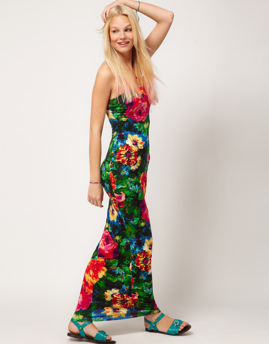 Lyst - Asos Collection Maxi Dress in Floral Print