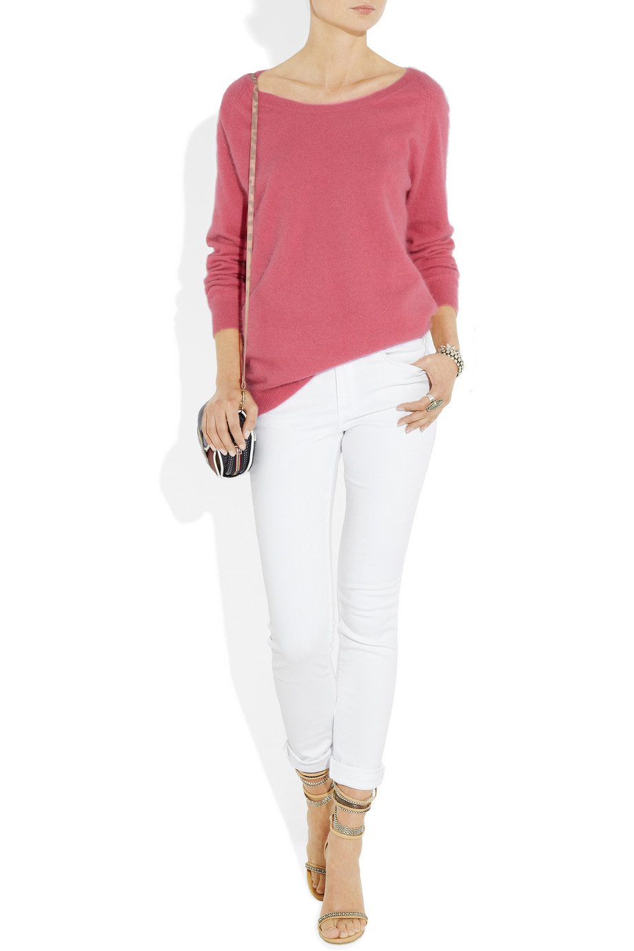 rag and bone high rise white jeans