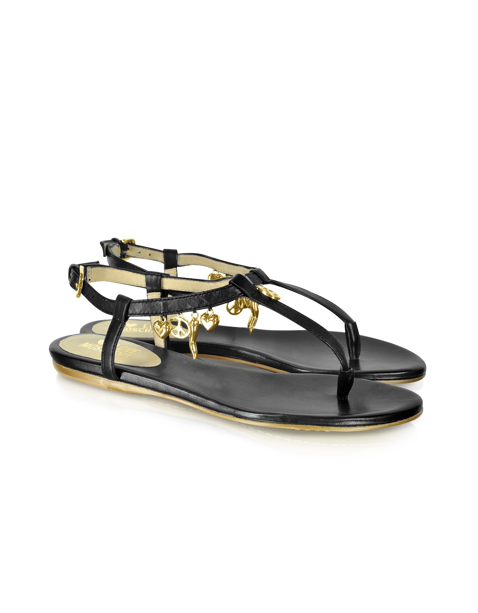 moschino flat sandals