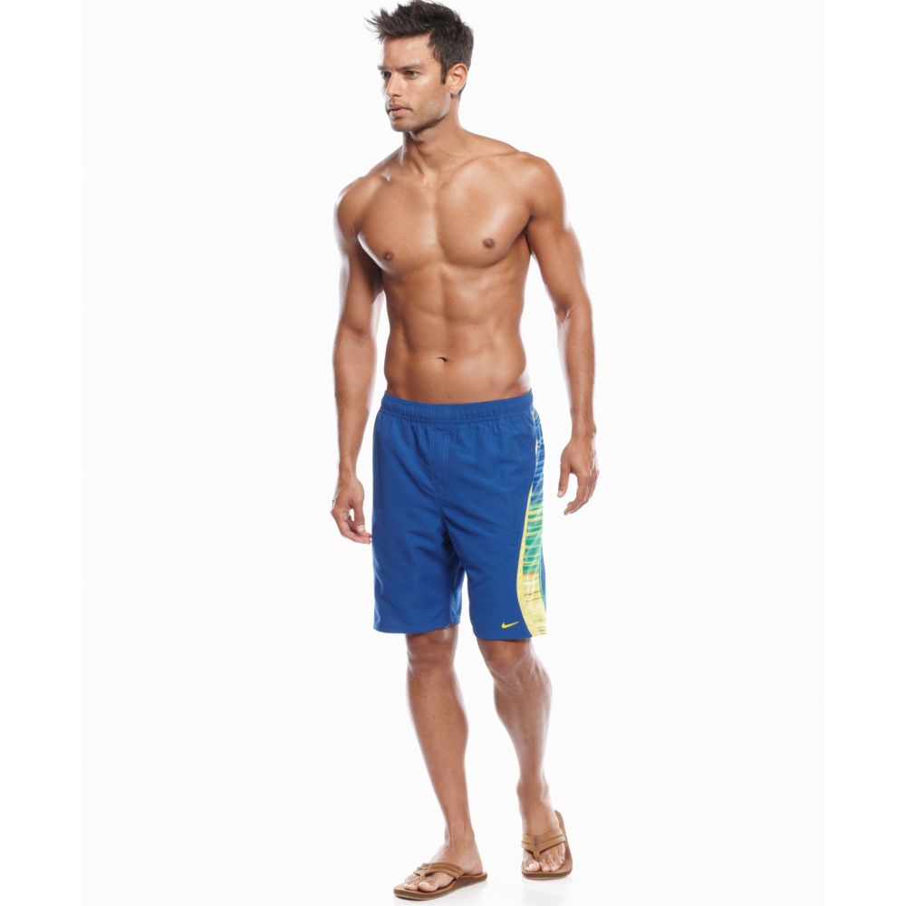 blue nike swim trunks