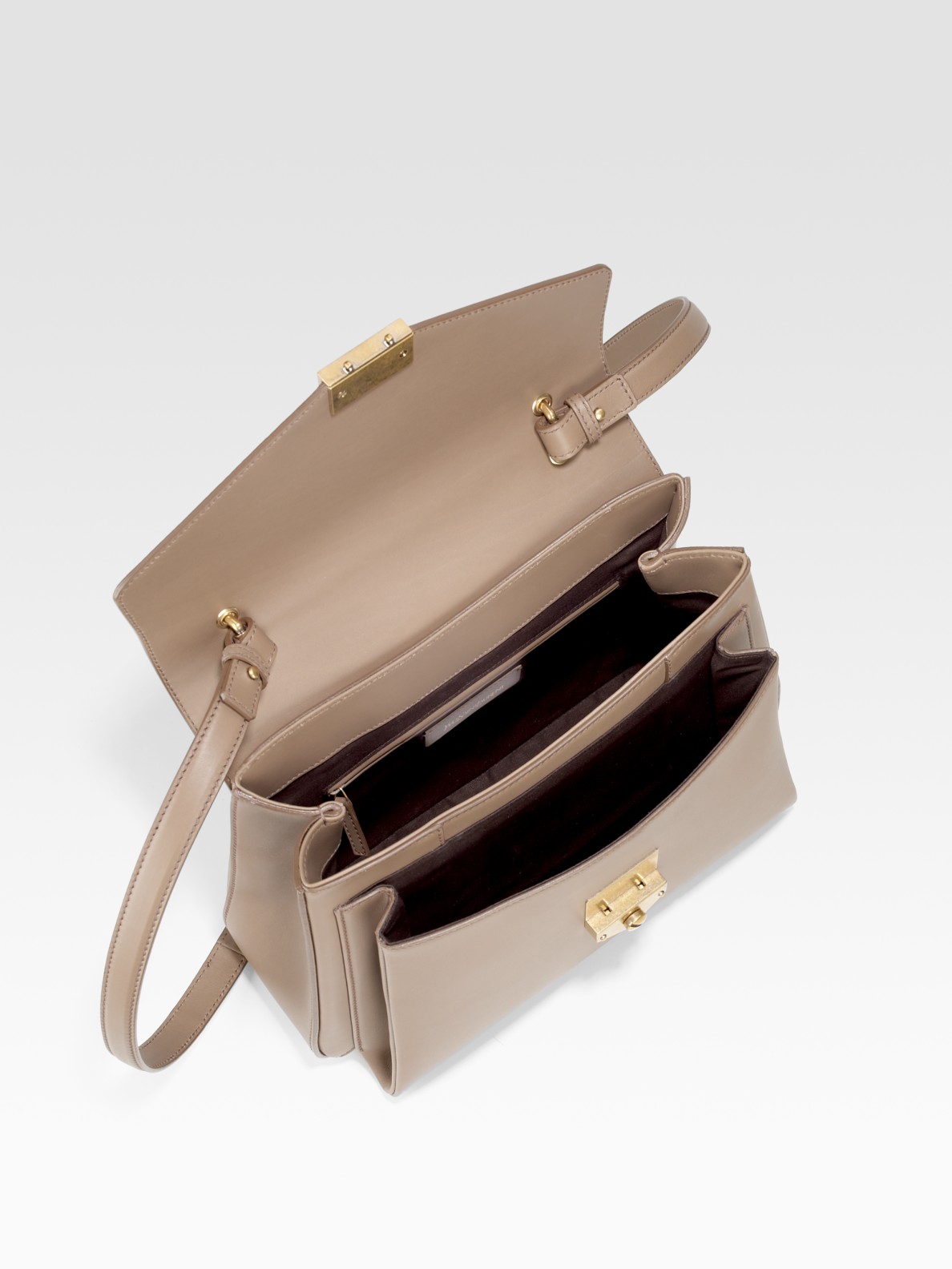 Saint laurent Ysl Purely Medium Satchel in Brown | Lyst  