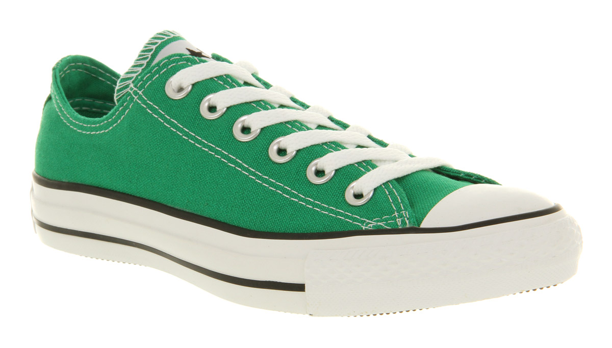 womens green converse low tops