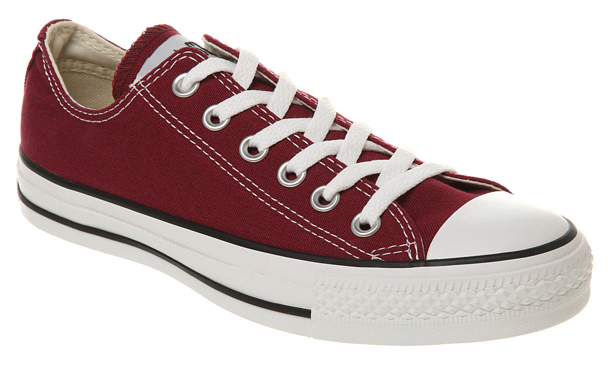 converse all star low maroon canvas