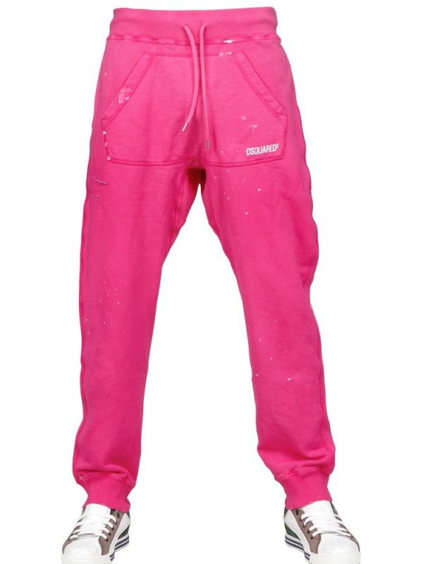 pink joggers for men