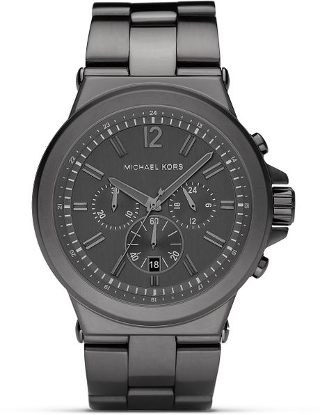 Michael Kors Round Gunmetal Sport Watch 45mm in Gray for Men (gunmetal ...