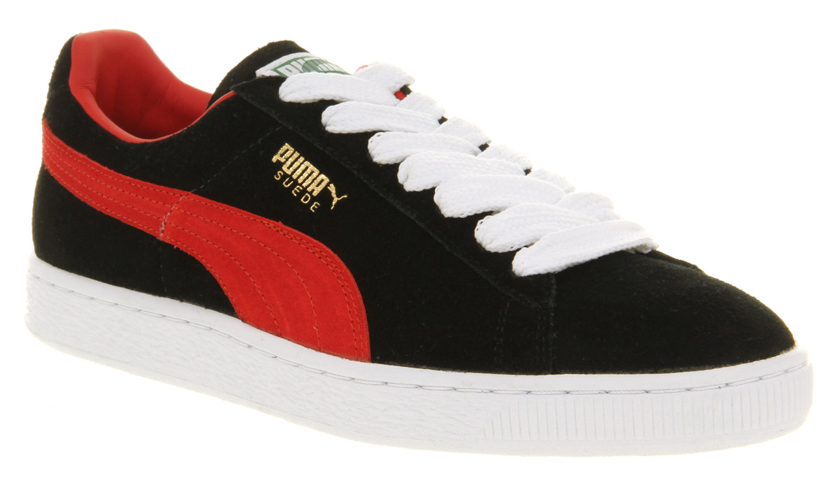 PUMA Suede Classic Blkred in Black for Men - Lyst