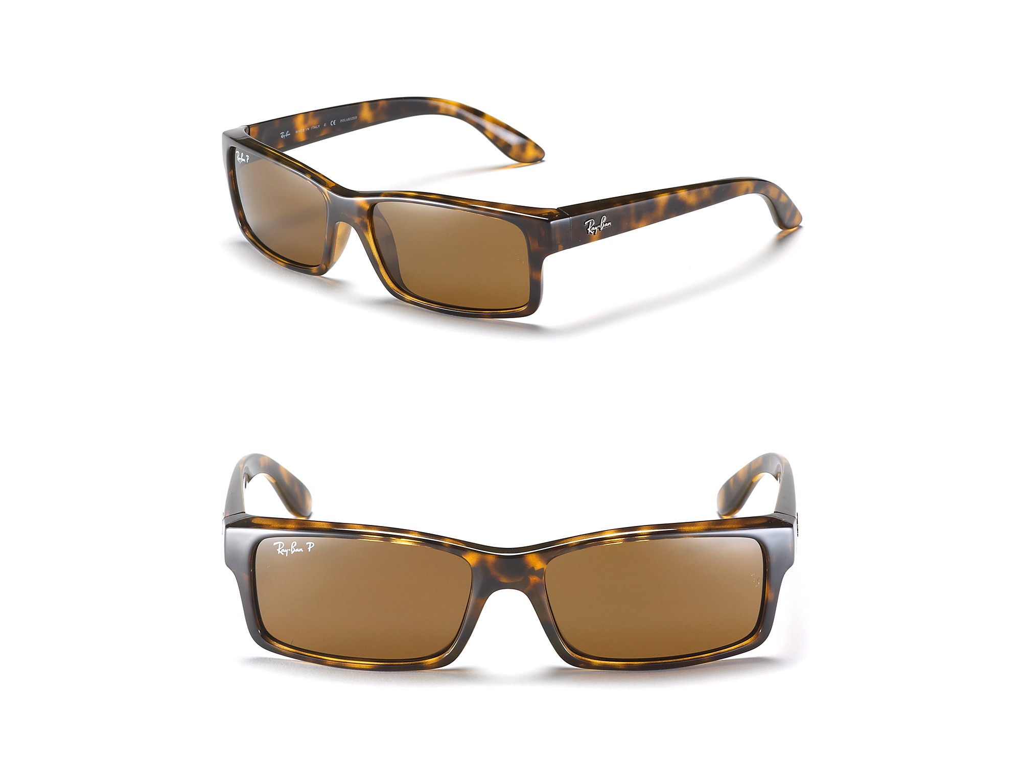 Ray Ban Plastic Frame Polarized Sunglasses In Tortoise Brown For Men Lyst